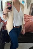 Stylish & comfy, can dress up or down. Got it in taupe, immediately purchased the navy & black ones as well because I love it so much. - Melinda H.