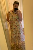 I went up a size due to my chest being a little bigger, so everything else fit a little loose but made it comfy and was able to get my dance on all night at the wedding! It wasn't too hot which was perfect for a Vegas spring wedding! - Brittney F.