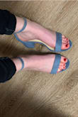 They looked super pretty on my feet, but don't wear them for more than a couple hours. The material rubbed my toes raw, but I wore them for about 4 hours :) I ordered a 7.5, I am a 8 normally but I did not like how much my feet slid around in the 8. - Michaela M.