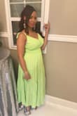 I love the dress it was perfect I had a little trouble finding the right bra but I made it work would definitely recommend a stress - Cherie T.