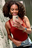I love this top!! It's perfect for summertime. You can dress it up or wear it casually. Super versatile. The color is exactly as pictured as well!! - Patrice K.