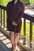 This dress is super comfortable and great for lounging around in the house/ taking work calls. I ended up wearing it out wine tasting because I was too lazy to glam up, but it would not be my first choice. It's true to size but doesn't do much for your figure. The color is more maroon and less vibrant than the product photo. - Michael K.