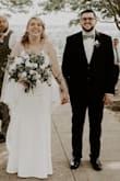 I had a micro wedding and this was the perfect dress for it, but honestly even if I had a large wedding I wouldn't have changed a thing about my dress. I love how simple and classic it was and it was so easy to accessorize/style to make it my own! I added a belt and a pearl cape veil. I have never felt prettier than I did on my wedding day! I am a midsize gal (10/12) and have body image issues as I have put on 40lbs in the past year (thanks COVID). This dress made me feel gorgeous and showed off my new found curves. I was nervous I would feel self conscious in a tighter fitting dress but it looked stunning. I has the straps shortened as they were too long for my body. This small alteration made the dress fit like a glove and gave my 36DD girls some much needed support. Thank you lulu's for making me feel beautiful on a budget!

Photos by Zaida Gonzalez Photography - Hailey M.