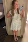 LOVE love love these shoes! Very classy and sexy at the same time. Wore them around Chicago, and they didn't hurt my feet all night! Beautiful color, too. I'm usually between a 7 and 7.5, and the 7 fit perfectly! - Kaitlyn W.