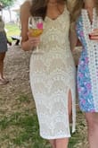 I bought this for my bridal shower and it couldn't have been more perfect! It was so comfortable and I got so many compliments on it! It was a hot day and lightweight so I couldn't have asked for anything more! Highly recommend! - Amy K.