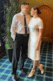 I wore this dress for my courthouse ceremony (pre actual big party wedding) and it was PERFECT. It was classy, comfortable, with just a little sexiness to it. It's also stretchy so it's very soft and comfy. The courthouse admin complimented me, even the judge said how perfect it looked! I could not be happier. - Alex C.