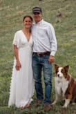 I ordered this dress for a mini wedding with friends before my family wedding (Covid times) and it was perfect! Not too expensive and fit great! It hit the ground, but I could have worn heels and it like have been fine. I'm 5'4" and 120 lbs. The extra small was almost too big but fit fine! - Jennifer H.