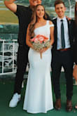 I loved the dress, it is elegant but at the same time sexy, it fits very well to the body, I didn't have to make any alterations to the dress. Everyone fell in love with the dress. One word that describes the dress is perfect! - Carolina P.