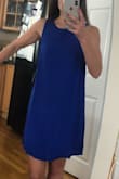 So bummed this didn't come in a smaller size! Also, the fabric seems to wrinkle SUPER easily (judging by how it looked out of the package, and after a brief attempt to steam it), which makes it hard to wear in the summer.
The cut and color are gorgeous though! - Kerry B.
