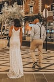 I used this dress for my elopement in Vegas. It was very beautiful for the price. I should've downsized for a more fitted look, as it does run a little larger than other Lulus dresses. The length was perfect and it was surprisingly comfortable. - Johanna L.