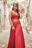 Used this for a red Princess Jasmine look for a Disney world trip. It was perfect. I did have to get it hemmed but it was perfect to wear in the Floridian heat as the leg slits help keep you cool and not overheating. Material doesn't feel cheap or too light either. And still re-wearable for all seasons and occasions. Summer lounging, fall looks, Christmas looks, Valentine's, Chinese New year, etc. - Chinh N.