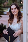 I was looking for something for graduation day/pictures that was classy but also more unique than just a plain dress, this dress fits like a glove and is sooooooo flattering, I love how it cut in the front and the floral embellishments added such a nice touch, LOVED! - Jordan W.