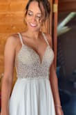 The dress is gorgeous, I had my ceremony at the lake for just 25 people and it was the PERFECT dress. Everybody loves it and I got many many compliments. It made my day really special. - Bruna M.