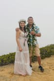 I wore this dress for my mountain elopement wedding and it couldn't have turned out more perfect.  As soon as I tried it on, I knew it was the one.  The dress is beautiful and I loved the pink/nude undertone.  It was a little long and I did not have time to get it hemmed, but it still worked out fine.  The dress photographed beautifully on camera.  And on the plus side, due to the fabric of the skirt, I did not have to worry about the dress getting wrinkled.  No one could believe that this dress was less than $100.  Very happy with this purchase. - Sara G.
