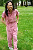 My husband laughs at me every single time I wear this jumpsuit, because he says I look like an astronaut, but I do not care. I LOVE it. It is so comfortable and has so many pockets! I'm 5'1, so I am always hesitant to buy jumpsuits or maxi dresses, but I just roll up the pants and wear it with sneakers. The side buttons allow you to bring it in at the waist, which was nice for me. It's seriously the best jumpsuit. Just buy it, it'll bring you so much joy! - Natalia D.