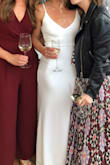LOVED this dress for our wedding welcome reception - so comfortable - tons of compliments - and easy to dress up with a fur or down with a jean jacket. Highly highly recommend! - Delaney O.