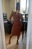 I really do love this dress, it is very pretty and perfect for a baecation lol. The only thing is that the color is really not the same as in the picture. It's more of a deeper terra-cotta color, but still pretty nonetheless. Also the fabric is a lot thinner than I expected but I guess that's OK since I will be wearing this in a warmer climate. - Kerisha R.