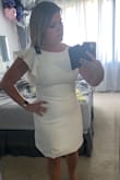 Absolutely love the stunning simplicity of this dress. I originally followed the reviews too closely based on others' height/weight and ordered a small. When it arrived, it was too small! But I loved the dress way too much to let it go so I reordered a size medium. Follow the website's measurement charts and it will be a guaranteed fit! Great quality. Aside from paying an arm/leg for shipping (in Ontario, Canada) - everything was great. Can't wait to wear it for my bridal shower weekend! - Ashley D.