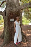 This dress fit me so perfectly. Lulus is my #1 shopping online website. Most of my dresses and jumpsuits are from Lulus. Anyway,  this dress is beautiful you will love it. - Sokha C.
