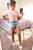I love that these shorts are stretchy and a little smaller at the waist so there is no gap at the top. They cover the cheeks too! I want these in black and white! - Joanna F.