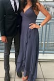 I wore this to a wedding and got so many compliments! Long enough to wear with 4 inch heels and still skim the floor. - Anna B.