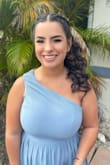 The dress fit perfectly , only issue that I'm petite and I just had to fix the length of the dress. I love how the dress fit and very comfortable to dance and walk. - Griseily A.