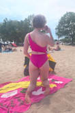 Wore this to the beach yesterday & I loved it so much I had to write a review about it. I've been struggling to find non-teenage looking swimsuits for a couple years now & Lulus has really answered my call! This swimsuit is a bright fuschia in an extremely flattering cut. The material is very tight & form-fitting, but not in a "creating rolls" type of way, more of a it's going to stay in place when you're moving & grooving type of way, including going swimming at & walking to & biking to the beach. I even noted I'd love to have a sports bra of the same strong yet comfy material! My only gripe is that it did show my under-boob sweat & sunscreen, and my friends assured me you couldn't see any butt-sweat (were they being nice? I digress), but a quick rinse in Lake Michigan took care of that. Also, it was a 90-100 degree day so I don't think the swimsuit should be at fault.
One shoulder swimsuits are in, and this one-shoulder one-piece is a show-stopper! I cannot recommend this swimsuit enough. - Mel S.