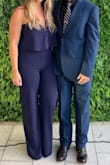 This fit my hips/legs perfectly but was slightly large on my bust (which is normal for me). I did hem it to be a tad shorter and it was still a little too long. It was super comfortable and stretchy, perfect for sitting and dancing at a wedding! - Allison J.