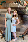 I bought this dress to wear to my girlfriends bridal shower and it was absolutely gorgeous! I was nervous about the length because I purchased a small and with my height plus heels, some full length dresses are too short but the length was perfect! I got somany complements on the style, the color, the material & it was a great find! This dress would be flattering on any body shape. - Bridgette D.