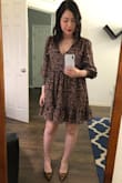 This dress runs very big (I normally size small for Lulus, this dress is xs but still so big on me). Love the breathable and light fabric and how it's very flowy. The neckline is very deep (if you have small chest it might be too deep). - Jinna R.