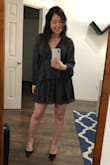 Love it! The dress runs small on the waist as it fits my top (if I buy a bigger size the top will be too big), but I cannot zip it all the way yet (haha will need to lose a few pounds before I can actually wear it but no biggie because I love it so much). It has a deep neckline so it would fit nicely if you have bigger than a B cup. - Jinna R.