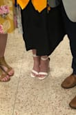 I wore these shoes to my graduation and loved them! Super comfy and the thick heel helped me keep my balance. Also didn't get smudged or dirty! - Kelsea V.