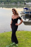 Love this dress! Went classic, simply red lips and rhinestone earrings and it was perfect for a wedding...Had to have it hemmed but thats expected being 5'2, got so many compliments on it! - Emily P.