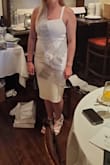 The dress fit so well. It was very comfy to wear and the perfect length- not too short and not too long. It had the perfect stretch and was not see through at all. Love this dress! - Meghan M.