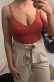 I love this tank. It fits like a dream. The fabric is thick and has substance to it, not cheap or thin. It is extremely comfortable and flattering. It hugs me just right I don't need to wear a bra. I will be buying more colors!! - Rebecca R.