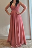 The dress looks amazing and has a great flow. The colour looks beautiful for day events.
It fits perfectly but was a little long for my height. - Vipra G.