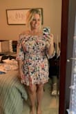 I love this dress and I am very picky! It is a good length and fits well in the waist. The elastic is actually comfortable and it stays in place. My only complaint is it came crumpled  in the envelope and was super wrinkly. I'm 5'5 and 145 lbs and curvy (34D size 6) and the Medium was perfect. Will look great with a Summer tan! - Robin D.