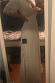 I am short so not many things fit me right. It was a little long but some high wedges made it work for me. Originally was going to wear it for my bridal shower but I am now wearing it to my rehearsal dinner because my fiancé loves it that much!! So pretty and comfortable - Amelia A.