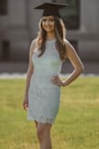 It was so beautiful to wear for my college graduation! I received so many compliments on this dress. It was true to size and the color was beautiful! - Alyssa F.
