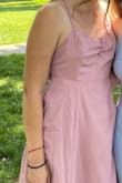 Wore this dress for my graduation. The length is perfect and I especially love the open back! It was a bit loose on my chest, but I have a very small bust so I wasn't surprised. Wish I had ironed it, but that's on me. Would recommend! - Lily M.