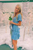 I love love love it! I wish I would of ordered an XS, because the v was very large and showed everything if I didn't pin it, but still my favorite dress. - Madison R.
