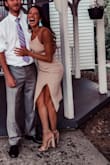 Dress was absolutely perfect for a nighttime June wedding. Color goes great with a tan. It was a little bigger then I like. But still fitted. - Jennifer V.