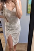 The hips on this dress are so baggy for some reason, as if I ordered a large. Straps are adorable though and it's SO soft. Length hits perfectly. - Natasha Y.