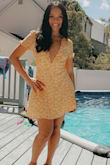 Love this dress, lots of compliments. Runs a little small on the bust area but overall true to its size - Malbis L.