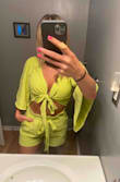 Lightweight, soft material, perfect for summer. The waist fits looser than most mediums I've ordered, but not loose enough to size down. - Laura S.