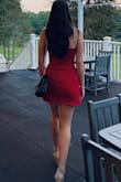 This dress is super flattering and amazing quality. I am really tall so it was really short but I loved it way too much to size up. - Emily W.