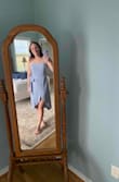 Wore this dress to a wedding in June and it was absolutely perfect! I would have liked the waist to be a little tighter, but great gem length at the bottom! - Jessica L.