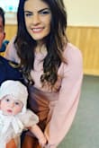 I got this dress for my niece's baptism and it's a beautiful soft pink and flatters in all the right places. Slightly snug in the rib cage area but I have pretty broad shoulders which could be why. The tie-around waist also helps hide any waist insecurities you may have like I do - Jessica F.