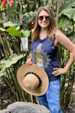 Love the tie dye finish, as well as the material. It did stretch out a bit after wearing it, but it's fine no complaints. If you're undecided if to to order a S/M or a M/L go with the smaller one. - Karina V.