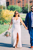 Beautiful dress that looks so expensive, worth the price and it was perfect for my special day, not too fancy, but made me feel so amazing, I added the slit on the side and a small detail on waist to make it my own. I would recommend this - Carmina M.